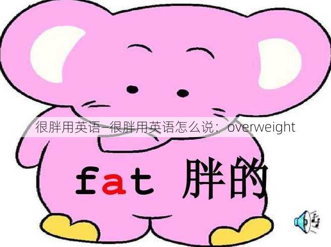 很胖用英语—很胖用英语怎么说：overweight