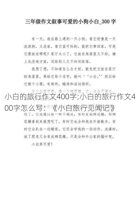 小白的旅行作文400字;小白的旅行作文400字怎么写：《小白旅行见闻记》