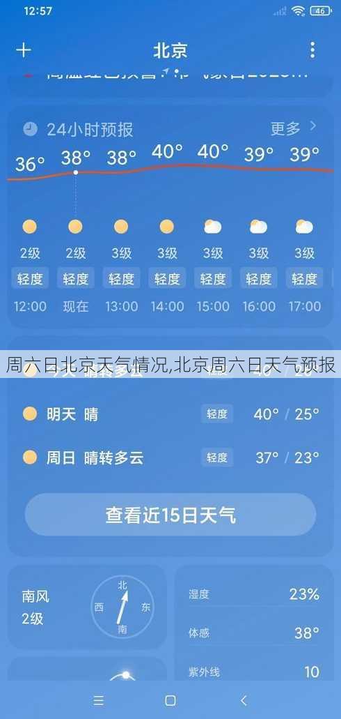 周六日北京天气情况,北京周六日天气预报