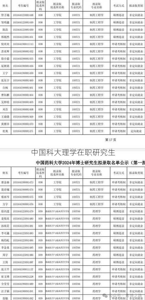 中国科大理学在职研究生