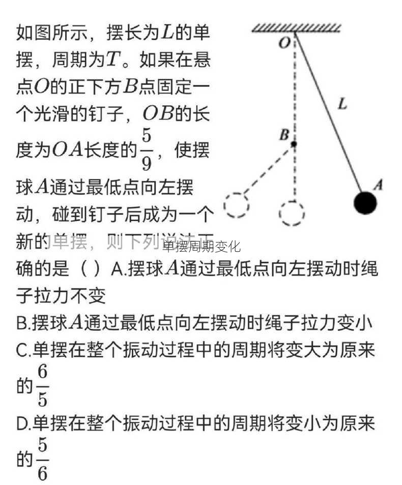 单摆周期变化