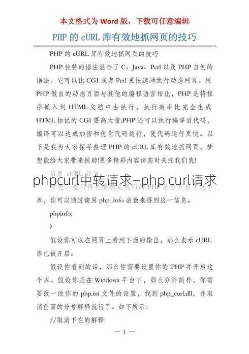 phpcurl中转请求—php curl请求