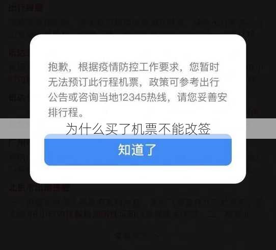 为什么买了机票不能改签