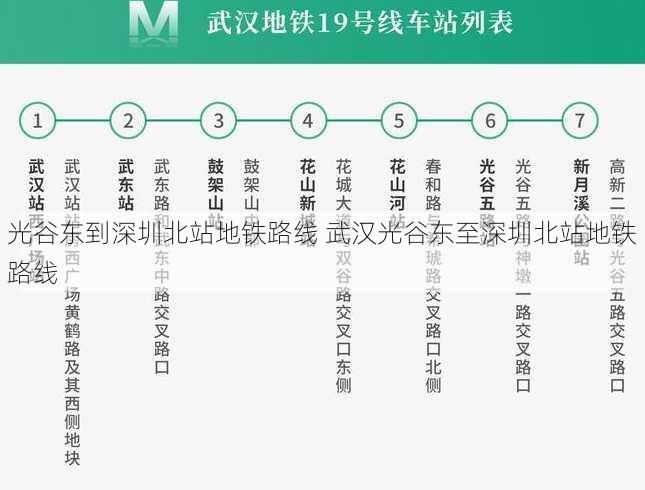 光谷东到深圳北站地铁路线 武汉光谷东至深圳北站地铁路线