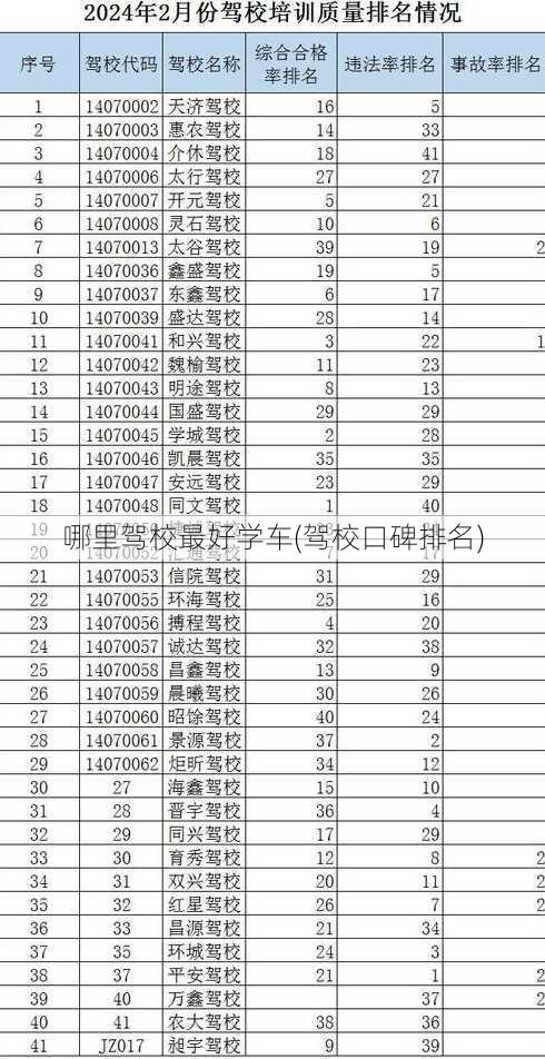 哪里驾校最好学车(驾校口碑排名)