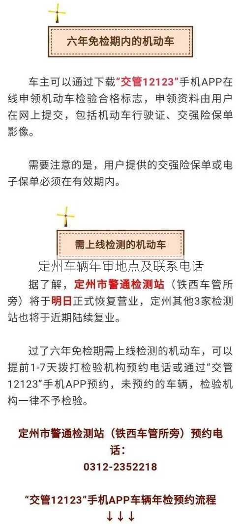 定州车辆年审地点及联系电话