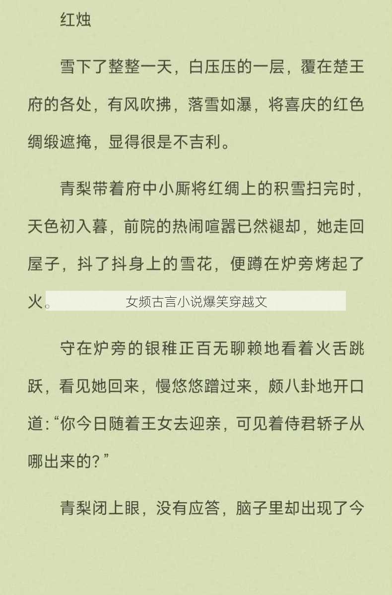 女频古言小说爆笑穿越文