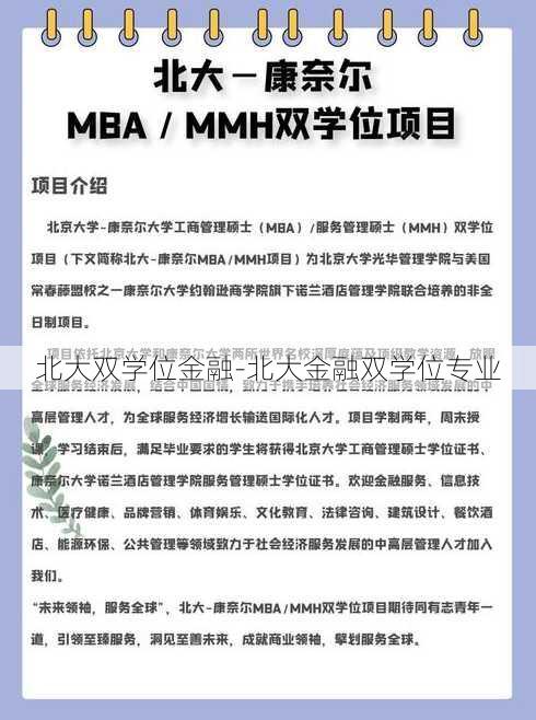 北大双学位金融-北大金融双学位专业