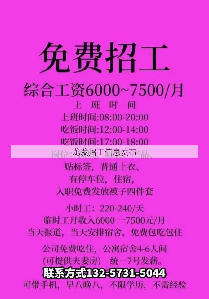 龙发招工信息发布