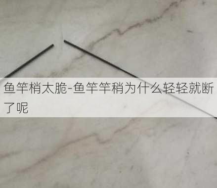 鱼竿梢太脆-鱼竿竿稍为什么轻轻就断了呢