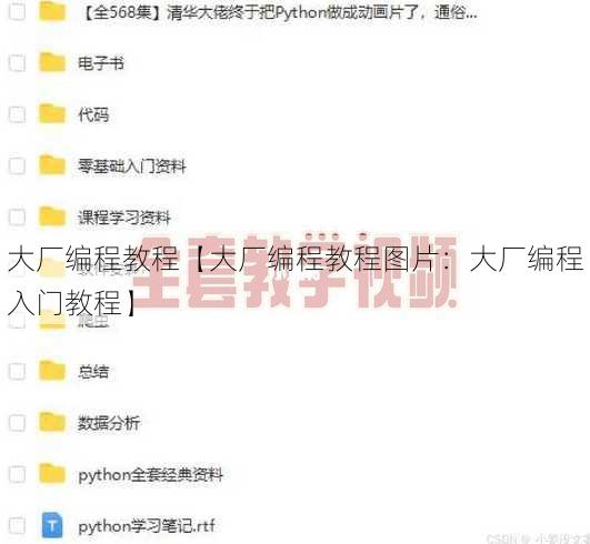 大厂编程教程【大厂编程教程图片：大厂编程入门教程】