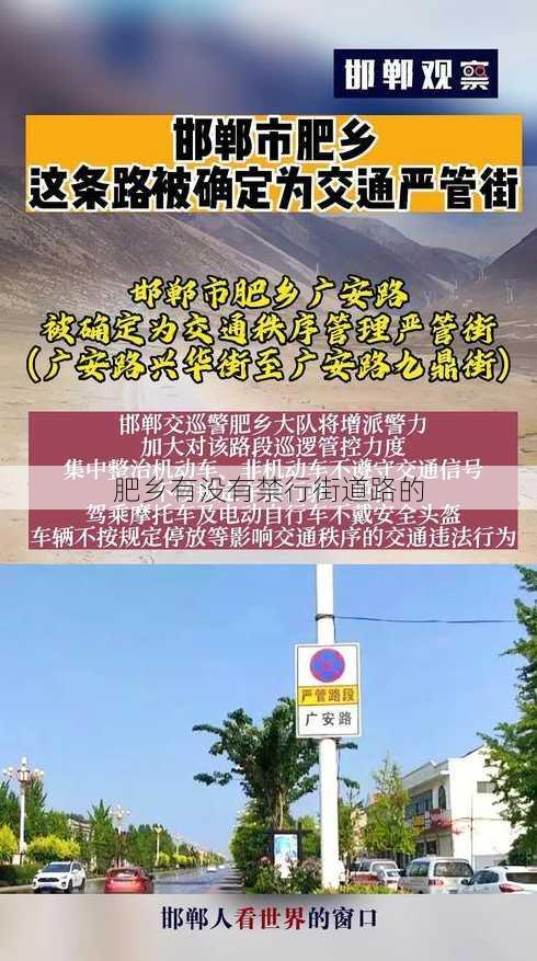 肥乡有没有禁行街道路的