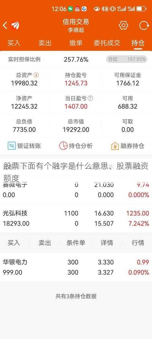 股票下面有个融字是什么意思、股票融资额度