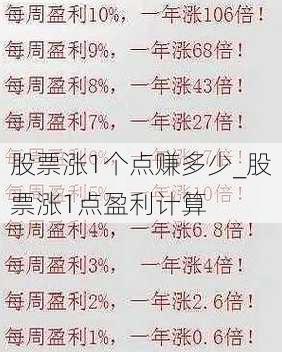 股票涨1个点赚多少_股票涨1点盈利计算