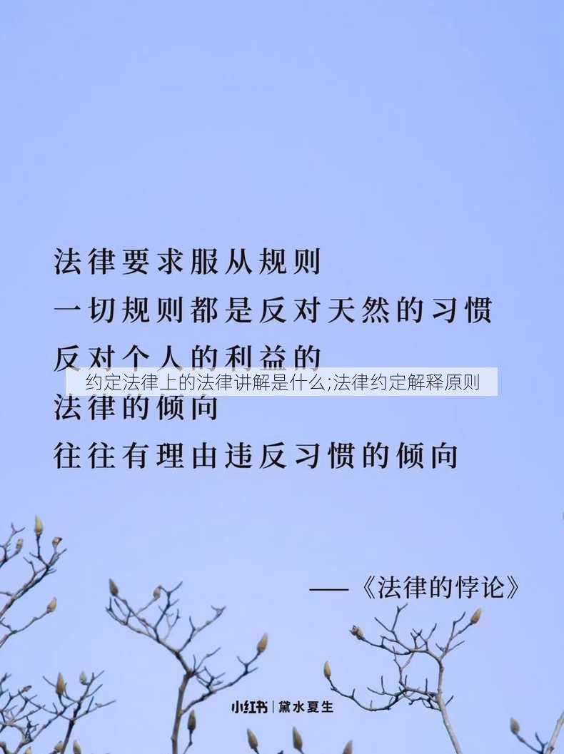 约定法律上的法律讲解是什么;法律约定解释原则