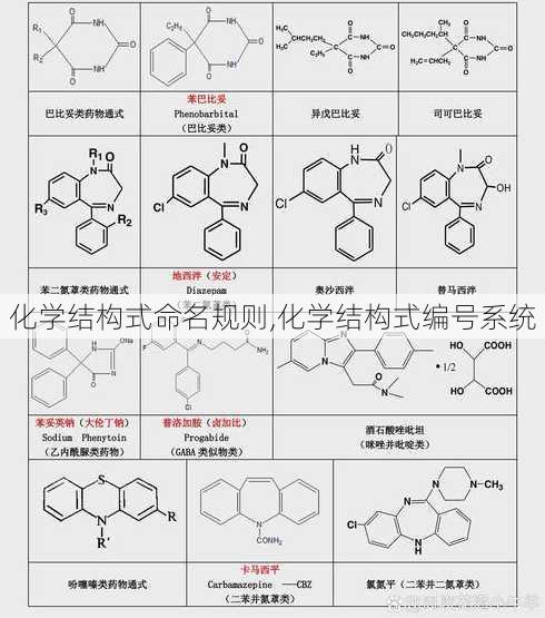 化学结构式命名规则,化学结构式编号系统