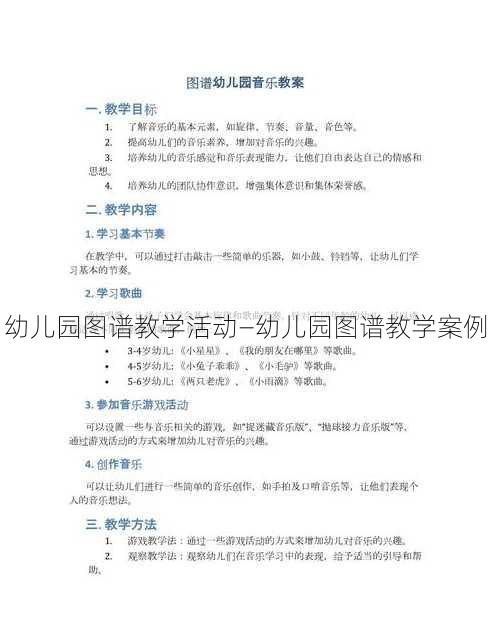 幼儿园图谱教学活动—幼儿园图谱教学案例