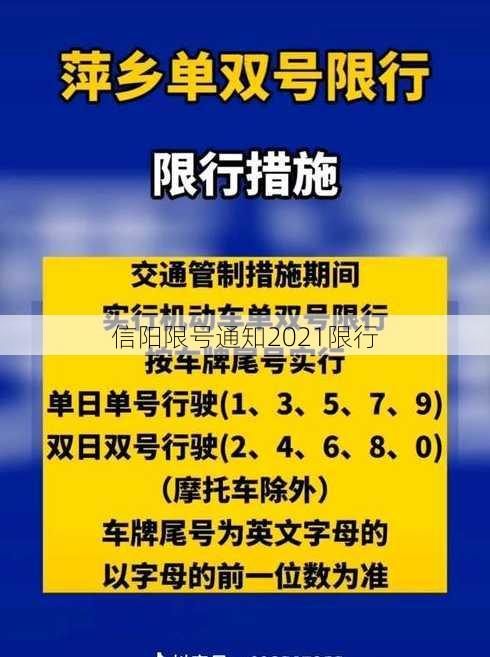 信阳限号通知2021限行