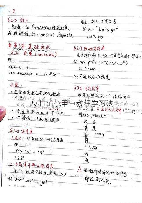 Python小甲鱼教程学习法