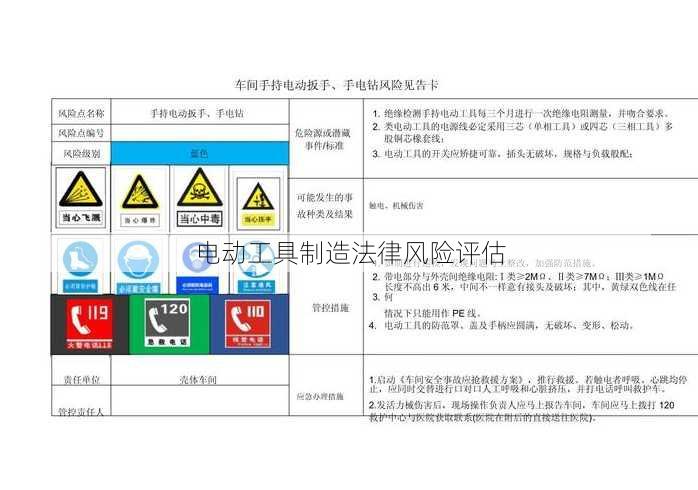 电动工具制造法律风险评估