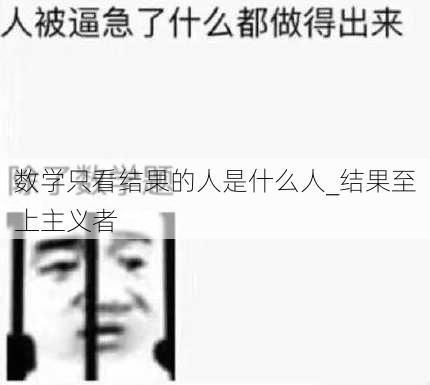 数学只看结果的人是什么人_结果至上主义者