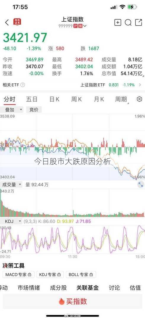 今日股市大跌原因分析